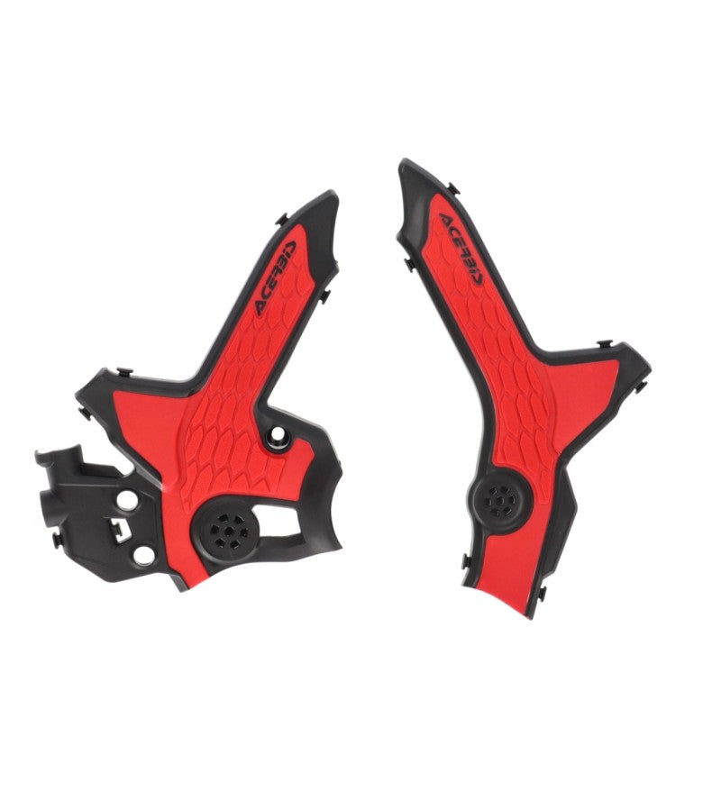 Acerbis 21+ Honda CRF300L Frame Guards- X-Grip - Black/Red 2979621042