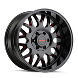 Mayhem 8110 Tripwire 20x10 / 8x170 BP / -19mm Offset / 130.8mm Hub Black w/ Prism Red Wheel