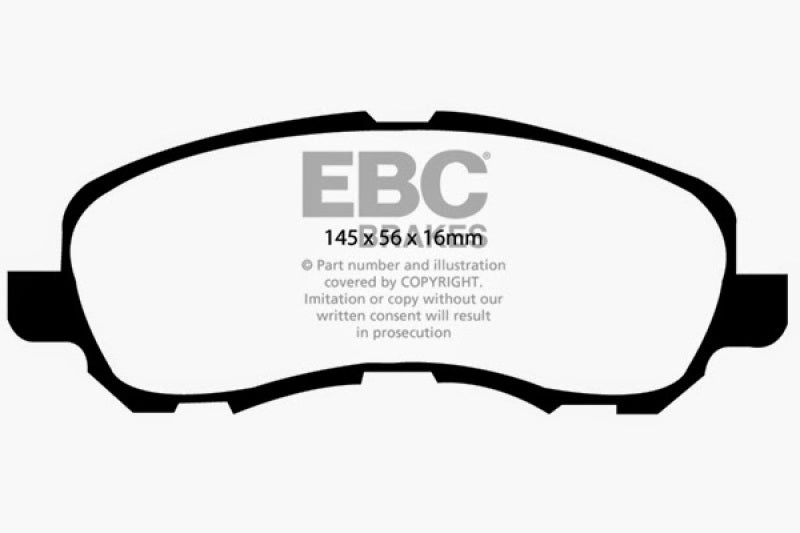 EBC 11-14 Chrysler 200 2.4 Ultimax2 Front Brake Pads UD866