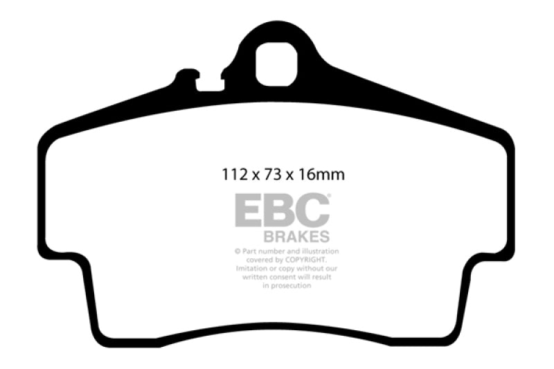 EBC 98-05 Porsche 911 (996) (Cast Iron Rotor only) 3.4 Carrera 2 Redstuff Rear Brake Pads DP31208C