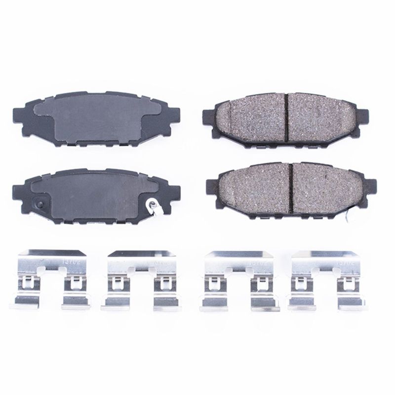 Power Stop 13-16 Subaru BRZ Rear Z17 Evolution Ceramic Brake Pads w/Hardware 17-1114