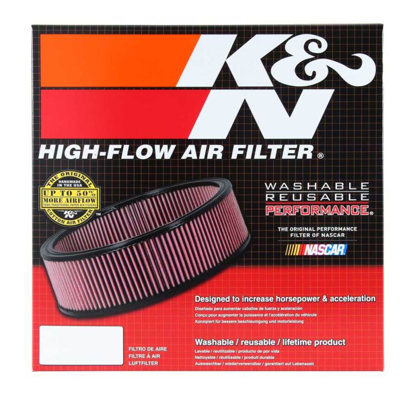 K&N Replacement Air Filter Round 9in OD 7-1/2in ID 5in H E-3650