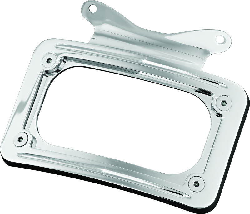 Kuryakyn Curved License Plate Mount Chrome 3157