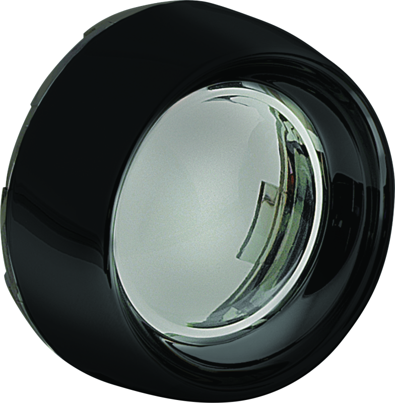 Kuryakyn Deep Dish Bezel For Bullet Turn Signals Smoke Lens Gloss Black 5480