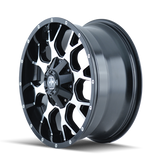 Mayhem 8015 Warrior 18x9 / 8x180 BP / -12mm Offset / 124.1mm Hub Black/Machined Face Wheel