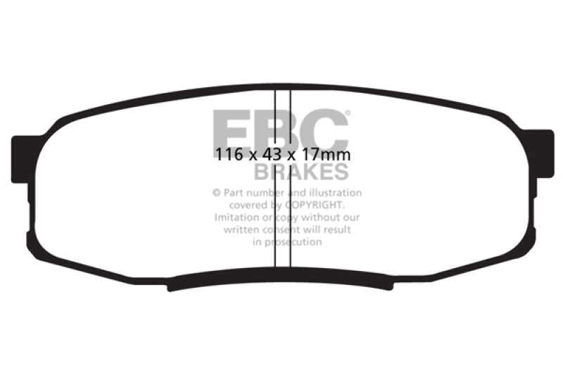 EBC 08+ Lexus LX570 5.7 Ultimax2 Rear Brake Pads UD1304