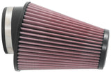 K&N Universal Clamp-On Air Filter 3-1/2in 10 Degree Flange 5-3/4in B 4-1/2in x 3-1/4in T 7in H RU-1033