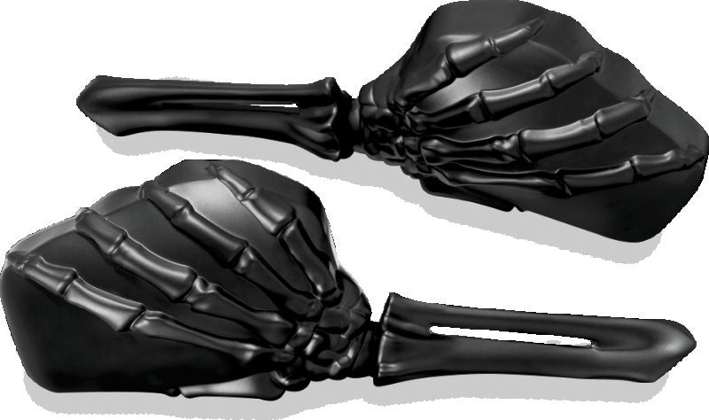 Kuryakyn Skeleton Hand Mirrors Black/Black 1758