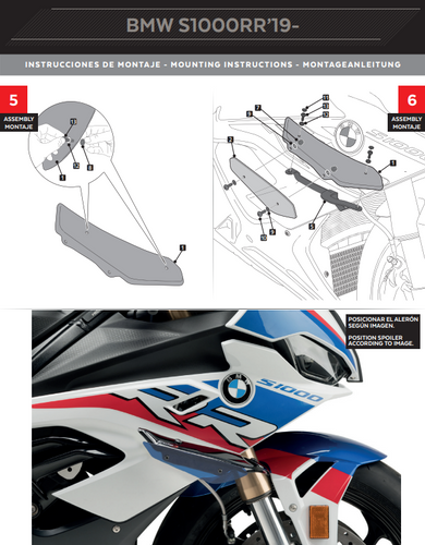 PUIG HI-TECH PARTS Winglets - S1000RR 2019-2022  3636N