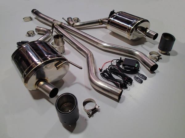 Vandemon Ford Mustang 2.3 ECO Boost Bimodal Stealth Cat back Exhaust System 2015+ MS23FRDEXHSSVLB VA-130