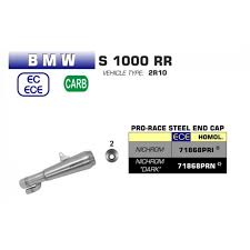 Arrow BMW S1000RR '17 Homologierter Nichrom Pro Race Schalldämpfer mit geschweißtem Verbindungsrohr für Original- und Arrow-Sammler 71868pri