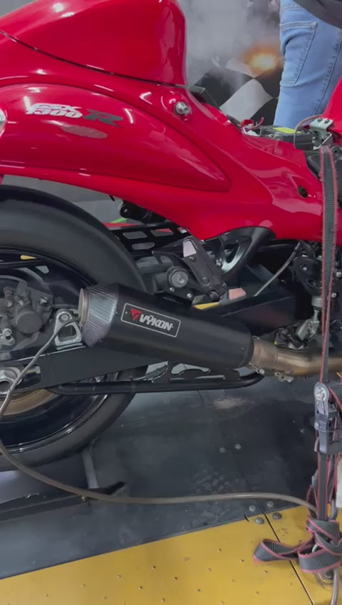 VYKON exhaust full system Slash Cut muffler for SUZUKI HAYABUSA 1999 - 2024 Slash-FS-V-SS-99-24