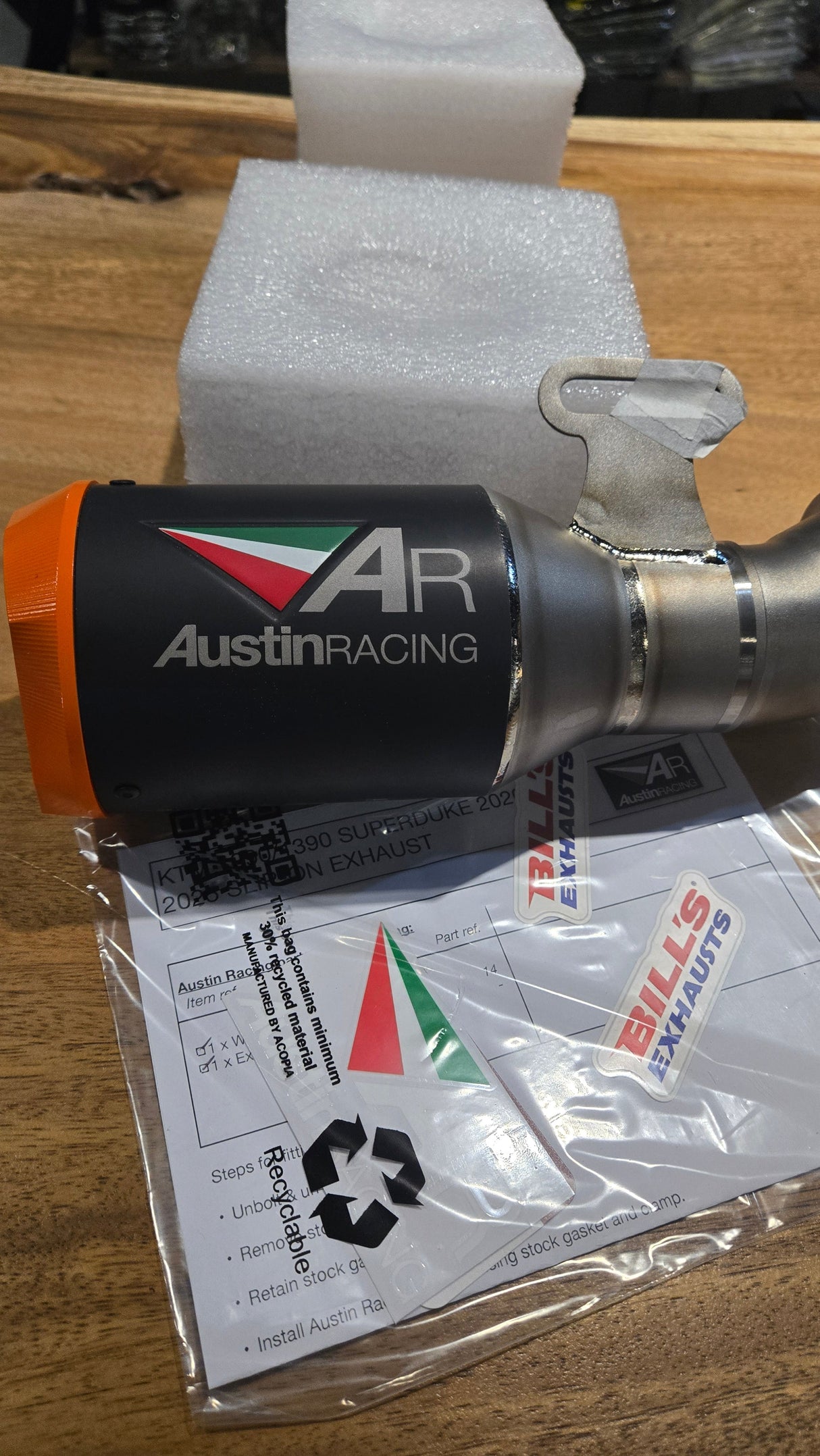 Austin Racing GP1R 2020 - 2025 KTM SUPERDUKE R/RR/EVO 1290 dB COMPLIANT & RACE SLIP-ON EXHAUSTS  AUR15