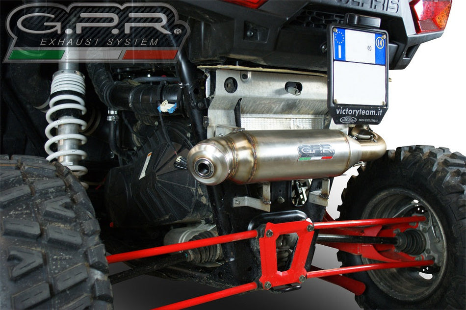 GPR Power Bomb, Slip-on Exhaust with Removable DB Killer and Link Pipe for Polaris RZR XP 1000 2014  ATV.42.BOMB