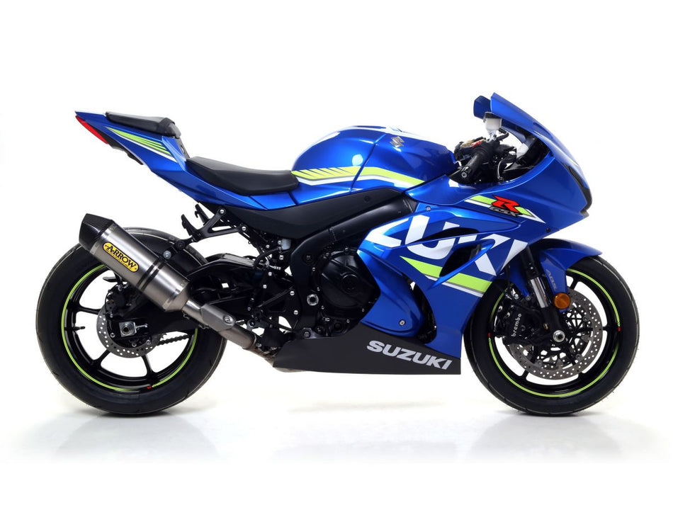 Arrow Homol. Aluminium Race Tech Schalldämpfer mit Carbon-Endkappe GSXR 1000 R 2017-2024 71855ak