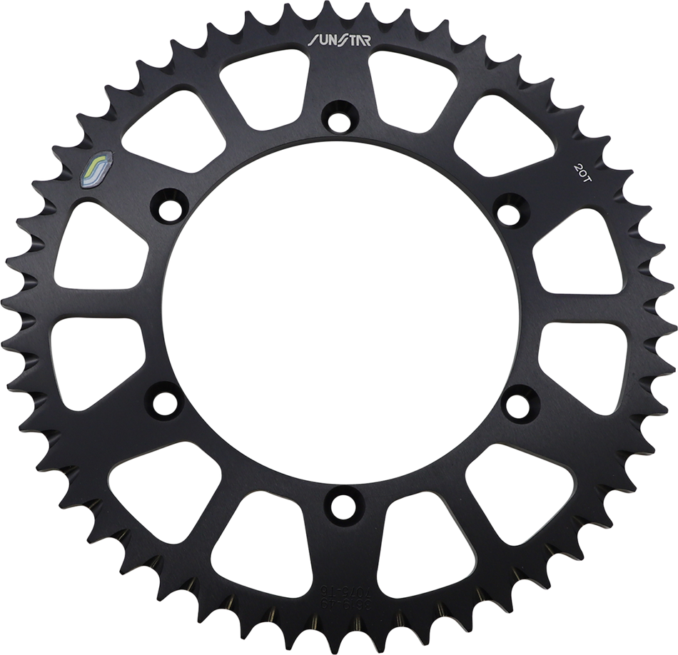 SUNSTAR SPROCKETS Rear Sprocket - 49 Tooth - Kawasaki - Black 5-361949BK