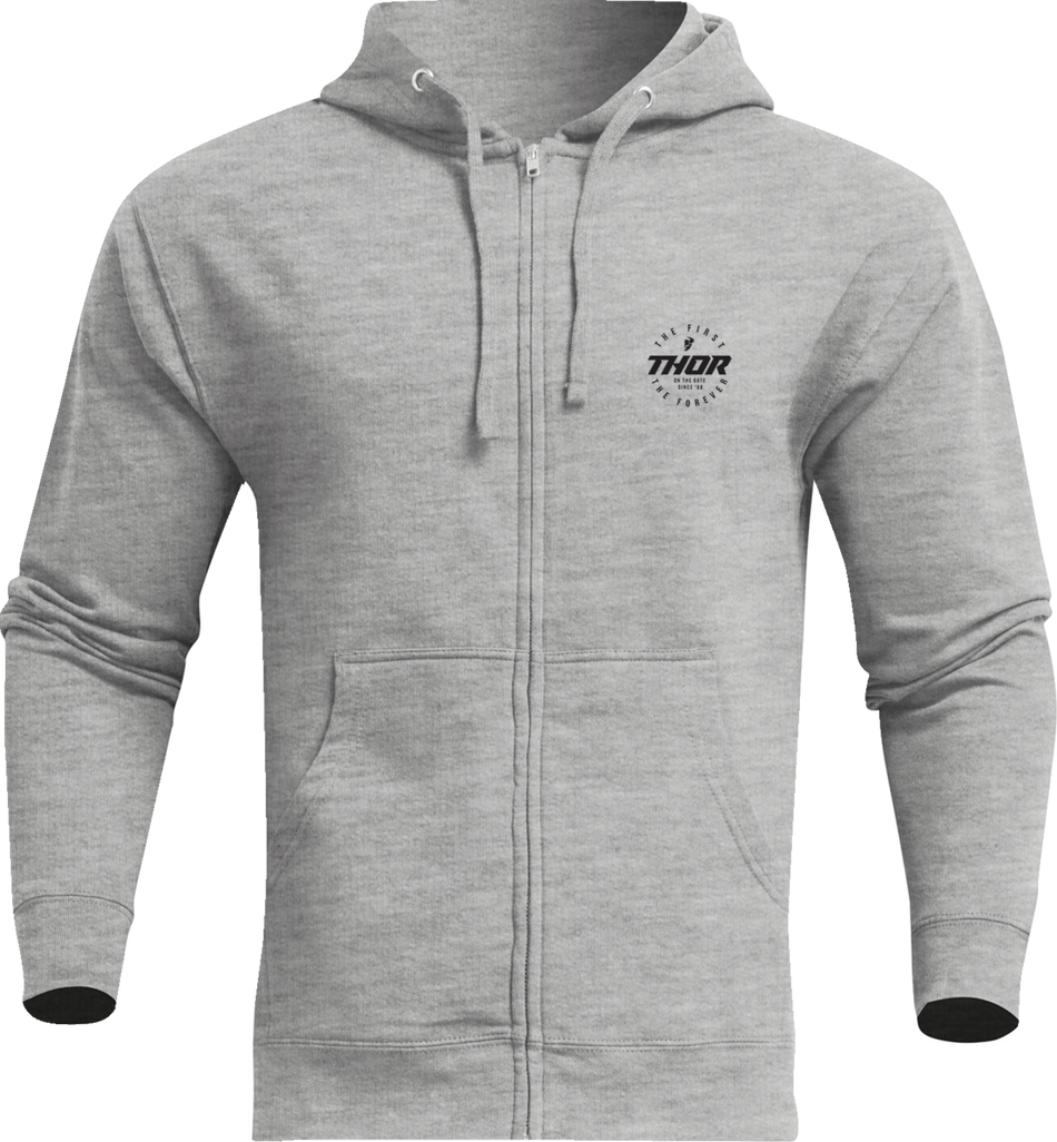 THOR Stadium Zip-Up Hooded Sweatshirt - Heather Gray - Small 3050-6324