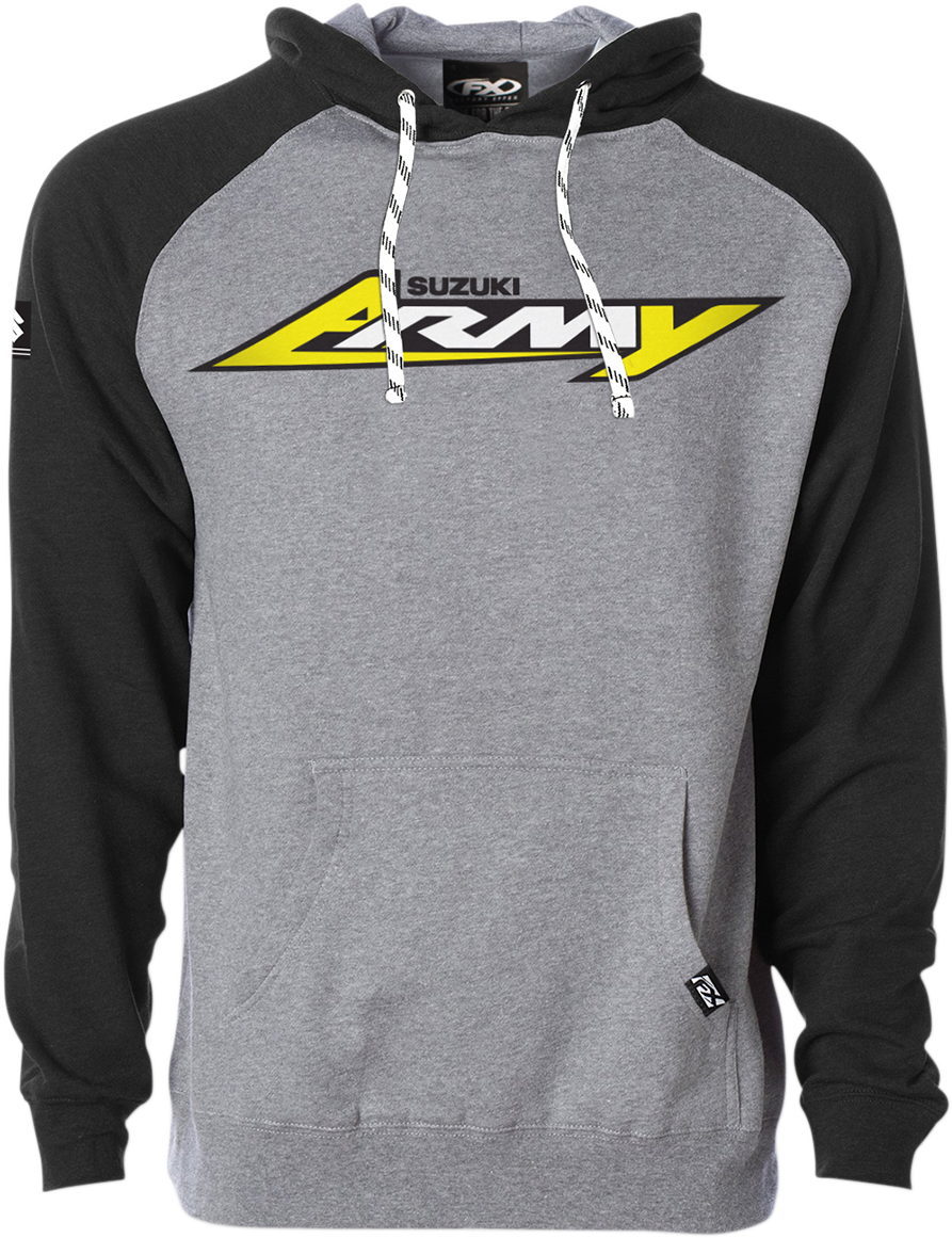 FACTORY EFFEX Suzuki Army Hoodie - Black/Heather - Medium 23-88402