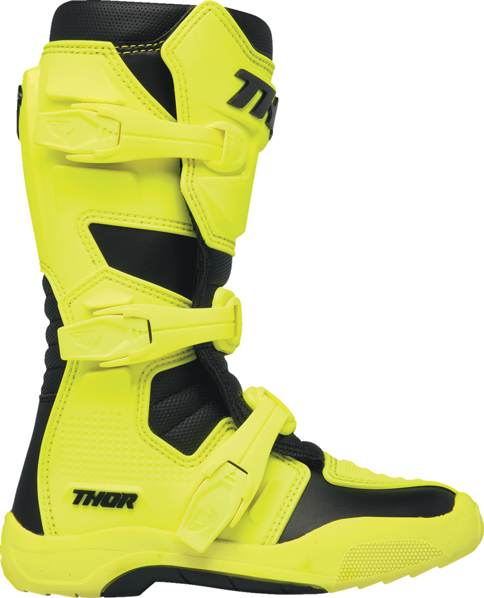 THOR Youth Blitz XR Boots - Acid/Black - Size 7 3411-0765