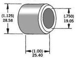 HARDDRIVE Axle Spacer Zinc 43657-89 3/4"X1.0" 339305