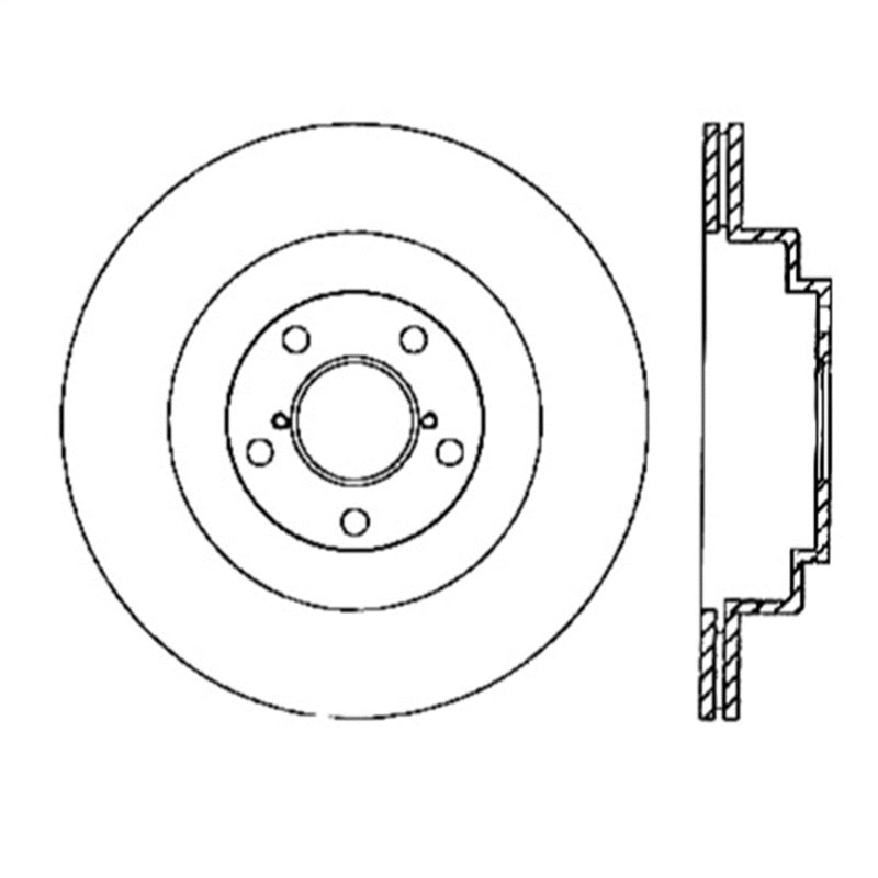 StopTech Power Slot 06-07 WRX / 05-08 LGT Rear Right Slotted Rotor 126.47025SR