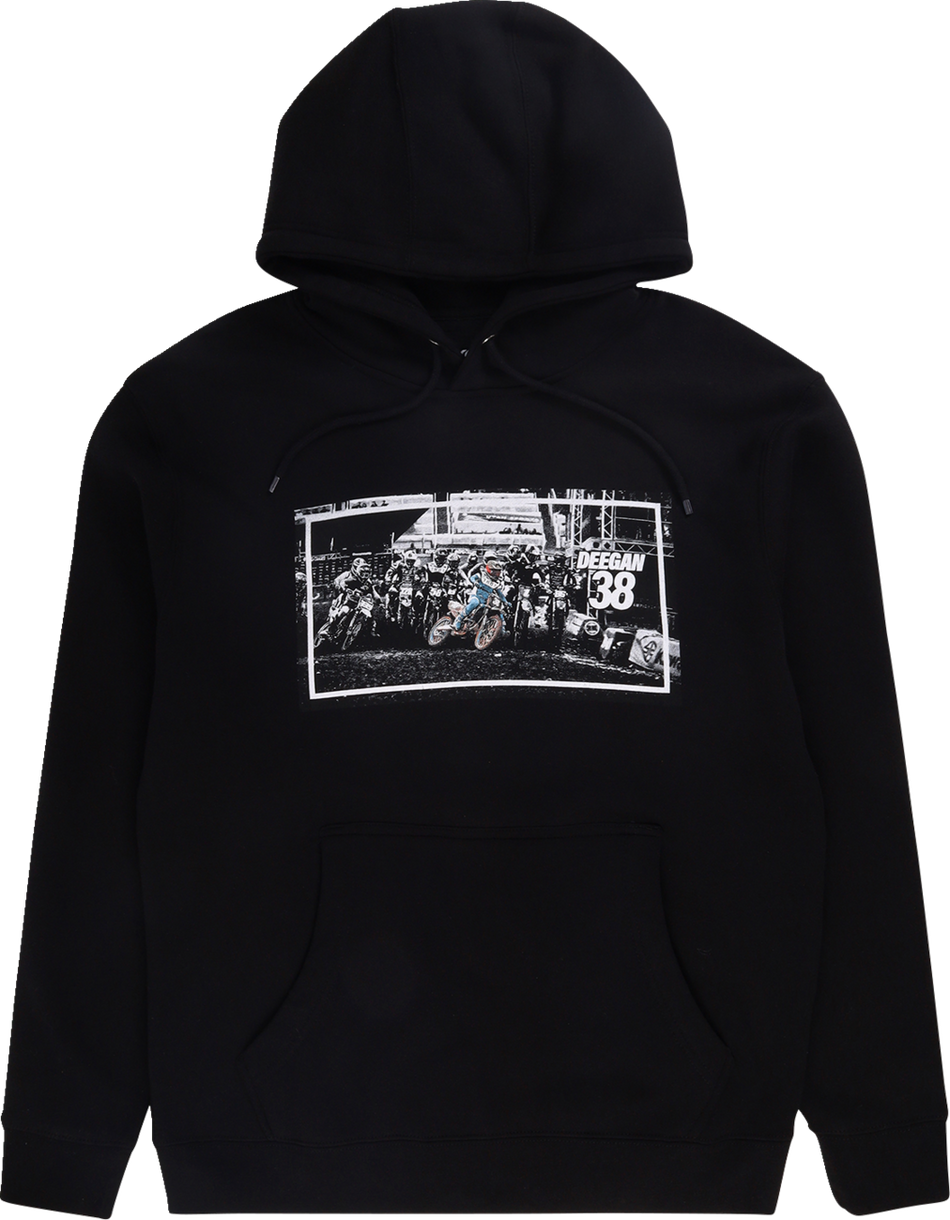 Deegan Apparel Holeshot Hoodie - Black - Small DMTFP3003BLKS