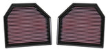 K&N Replacement Air Filter for 11-14 BMW M5/M6 4.4L V8 / 2015 M4/M3 3.0L I6  (2 per box) 33-2488