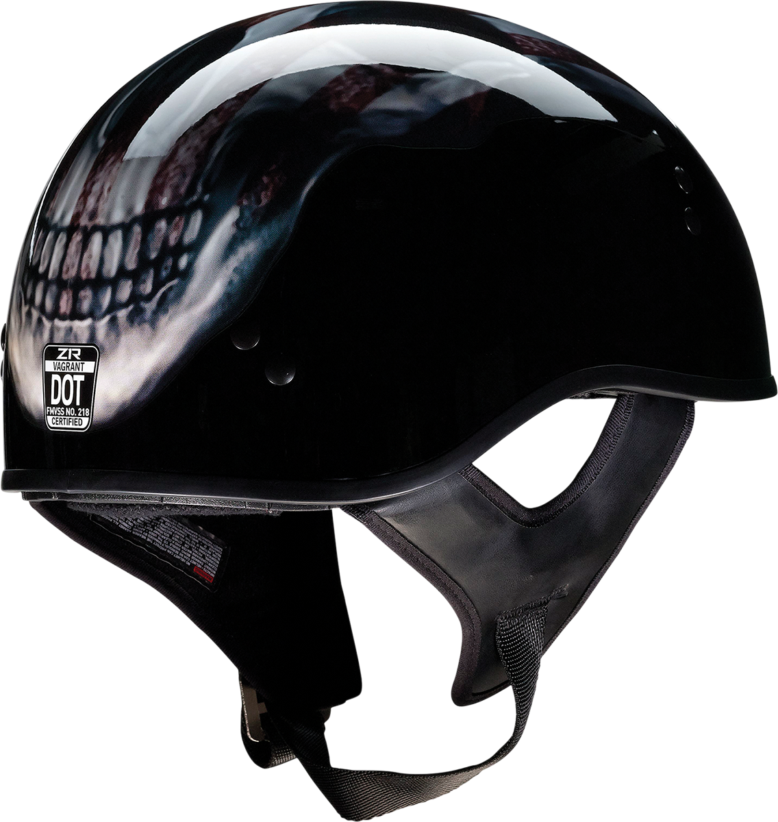 Casco Z1R Vagrant - USA Skull - Negro - XL 0103-1311 