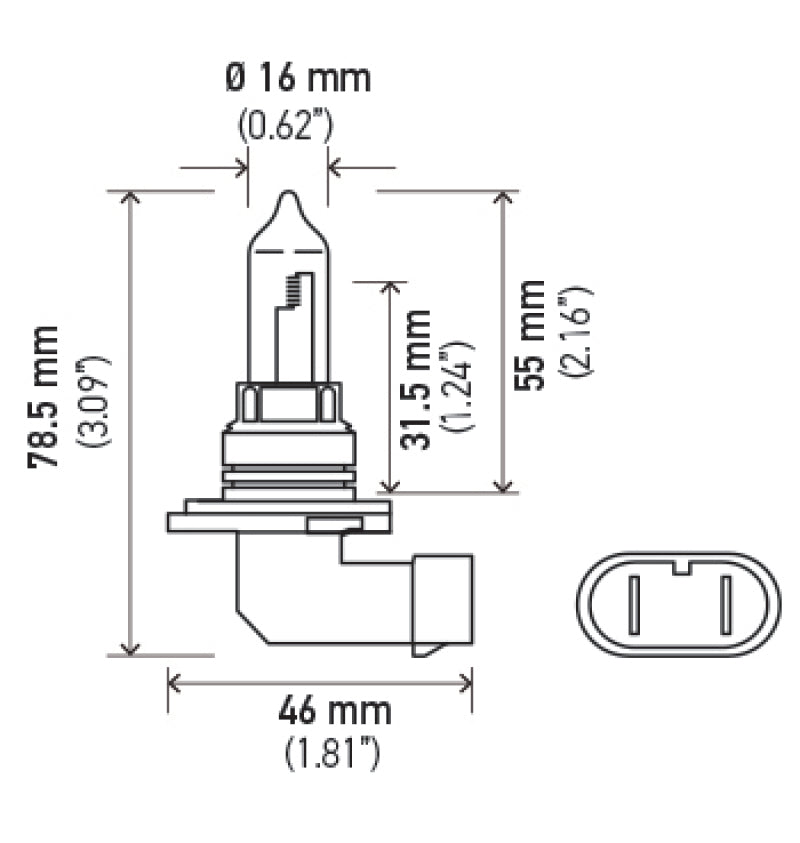 Hella HB3 9005 12V 100W Xenon White XB Bulb (Pair) LAH71070347