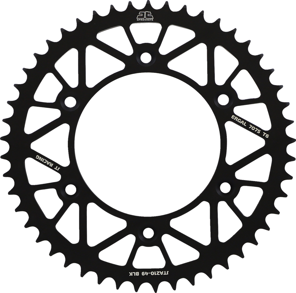 JT SPROCKETS Rear Sprocket - Honda - Black - 49 Tooth JTA210.49BLK