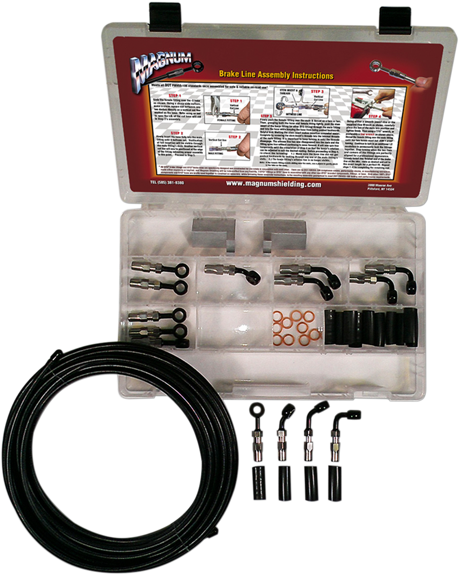 MAGNUM BYO Brake Line Basic Builder Kit - Black 499005