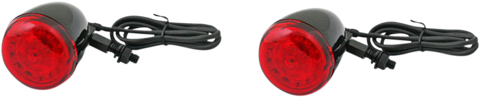 CUSTOM DYNAMICS ProBEAM® Universal Turn Signals - Gloss Black/Red PB-UNV-RTS-RR-B