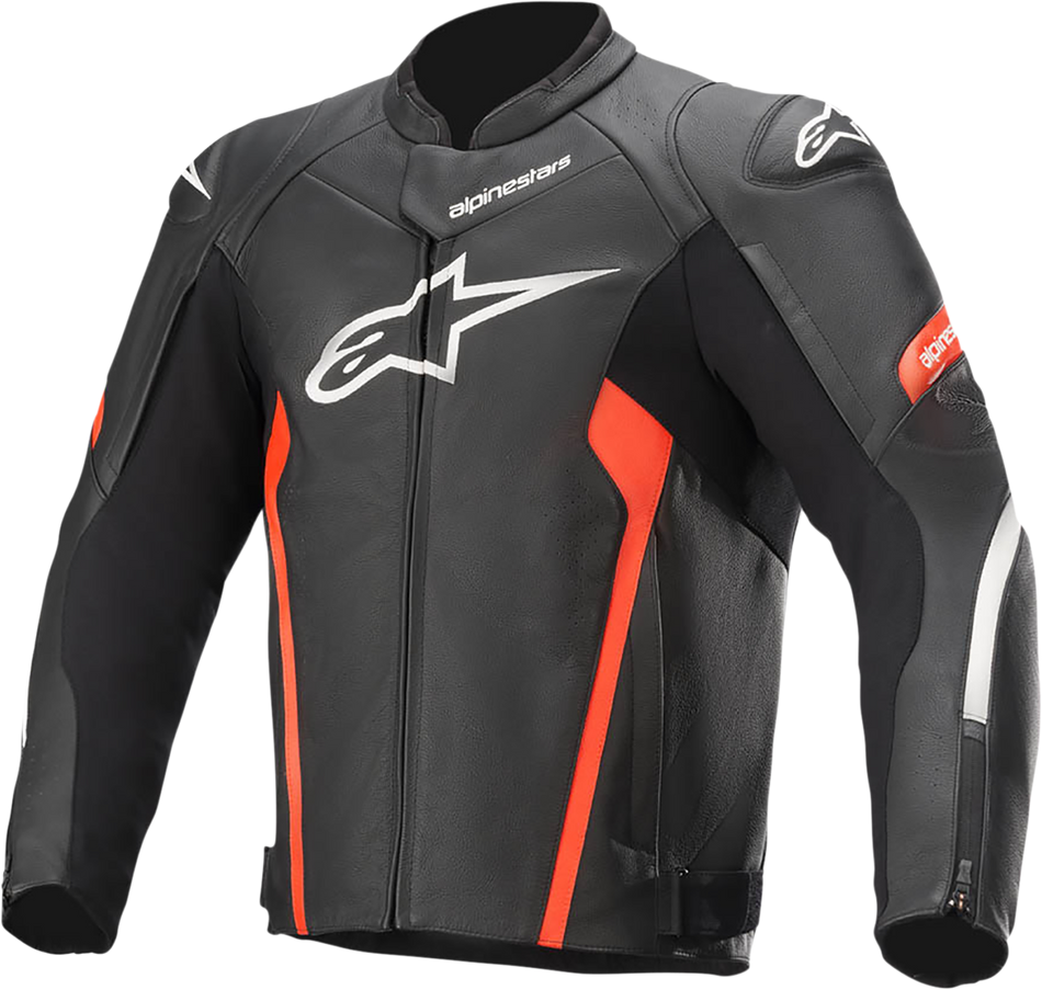 Chaqueta de cuero ALPINESTARS Faster v2 - Negro/Rojo - US 40 / EU 50 3103521-1030-50 