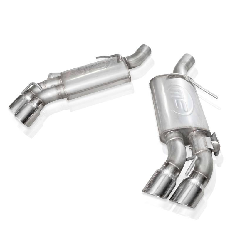 Stainless Works 2016+ Chevy Camaro SS 3in Redline Factory Connect Axle Back w/Valve & 4in Quad Tips CA16RVMKSFCR