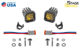 Diode Dynamics Stage Series C1 LED Pod Pro - Yellow Wide Standard ABL (Pair) DD6458P