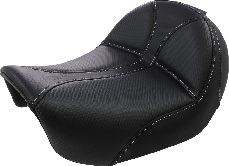 SADDLEMEN Dominator Solo Seat - Stitched - Black w/ Gray Stitching - FL/FX '06-'17 806-04-0042