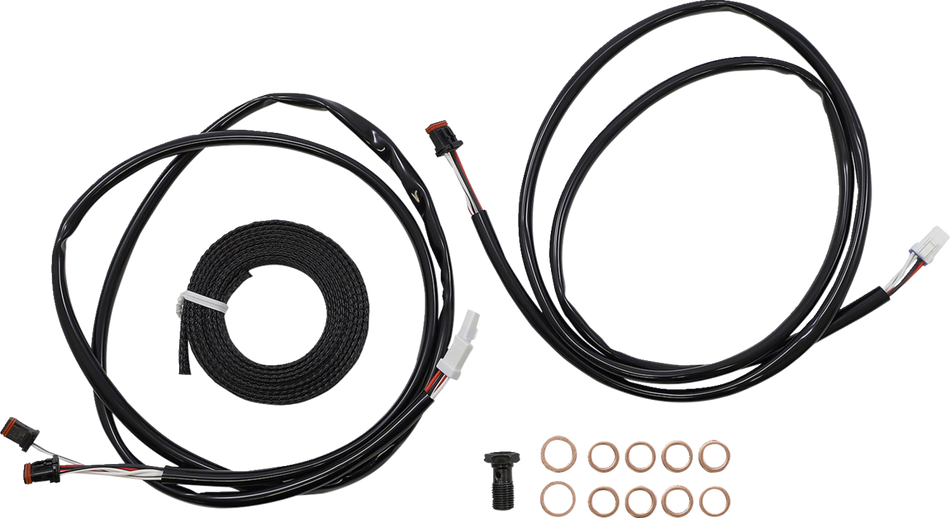 LA CHOPPERS Cable Kit - 18" - 20" Ape Hanger Handlebars - ABS - Midnight LA-8056KT3-19M