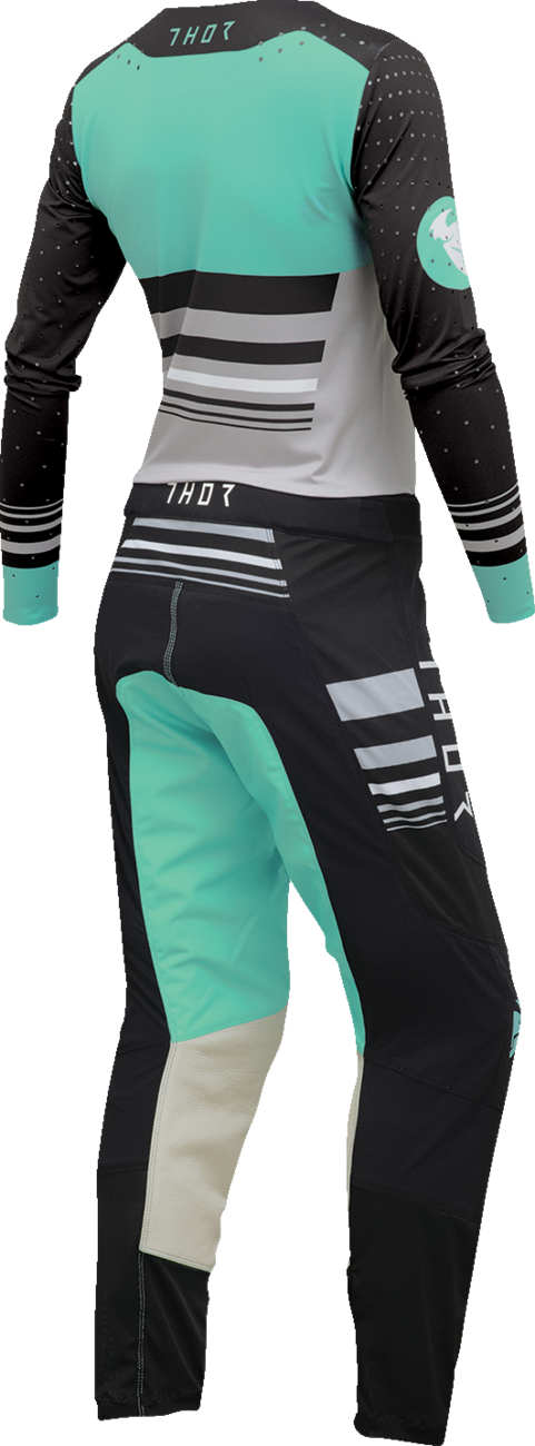 THOR Women's Prime Blaze Jersey - Black/Mint - XL 2911-0282