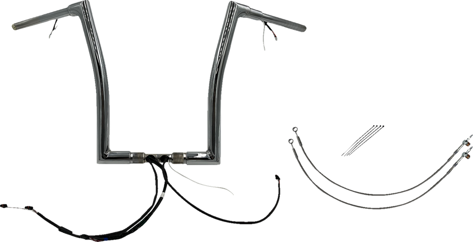 FAT BAGGERS INC. Handlebar Kit - Flat Top - 16" - Chrome 602316