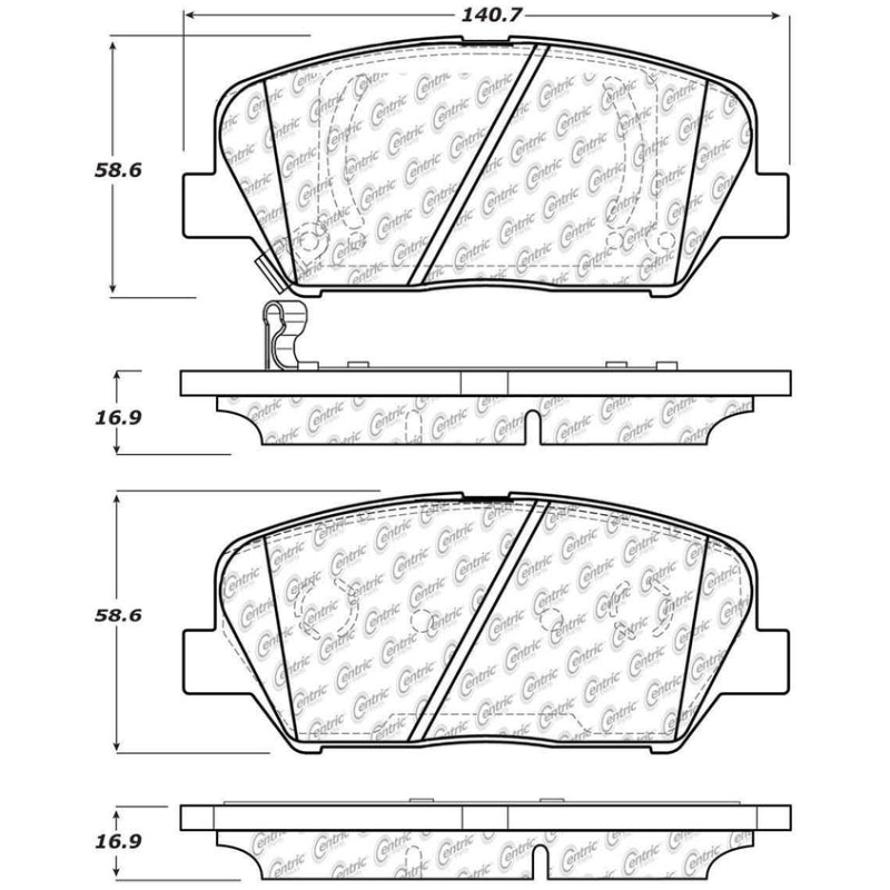 StopTech 11-15 Kia Optima Street Street Touring Front Brake Pads 308.1413