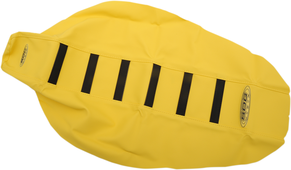 SDG 6-Ribbed Seat Cover - Black Ribs/Yellow Tip/Yellow Sides 95913KYY