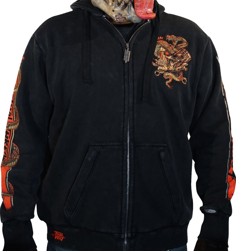 LETHAL THREAT Venom & Velocity Zip-Up Hoodie - Black - Medium HD84075M