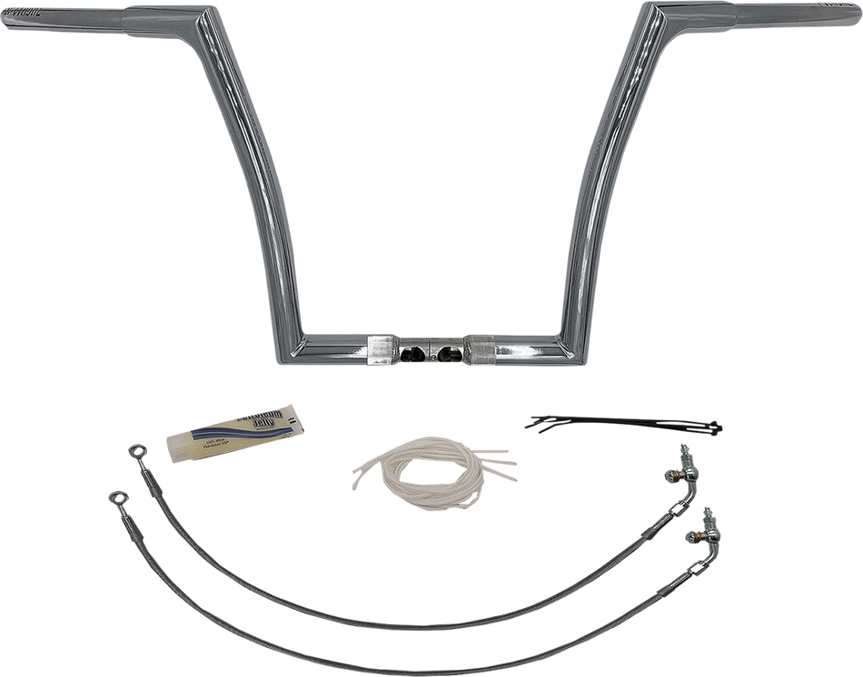 FAT BAGGERS INC. Handlebar Kit - Flat Top - 14" - Chrome 709314