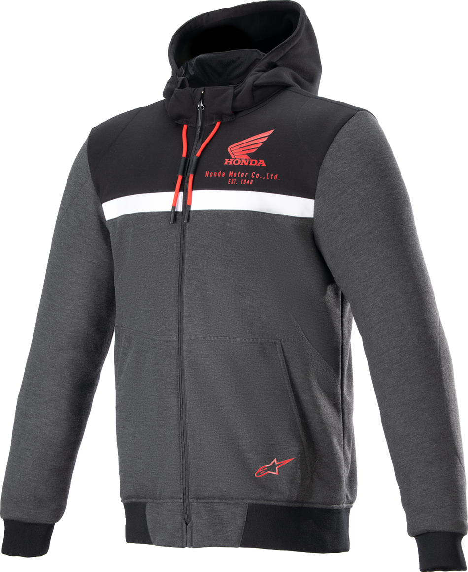 ALPINESTARS Honda Chrome Street Hoodie - Black/Gray/Red - 4XL 4201323-1908-4X