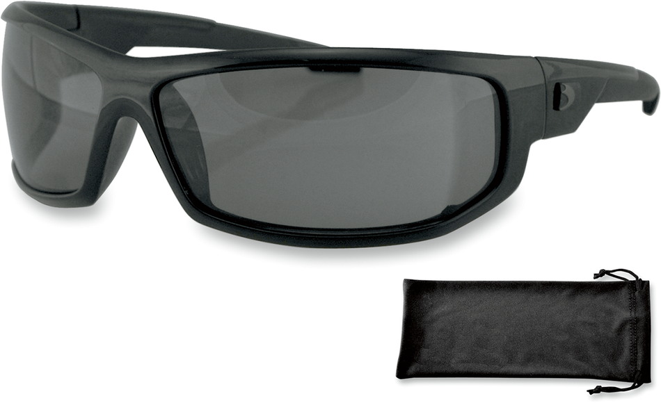 BOBSTER AXL Sonnenbrille - Schwarz glänzend - Rauch EAXL001 