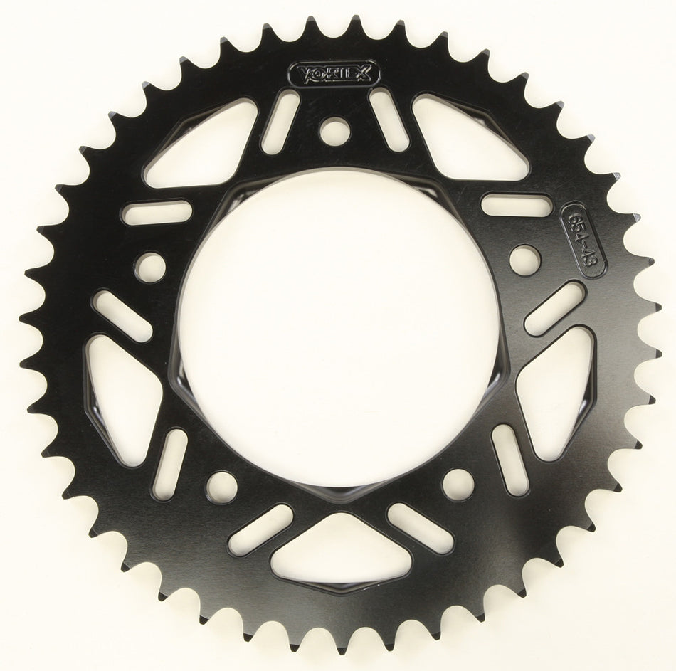 VORTEX Rear F5 Sprocket Aluminum 43t-525 Blk Hc Yam 654K43