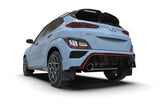 Rally Armor 2022 Hyundai Kona N Black UR Mud Flap w/ Red Logo MF83-UR-BLK-RD