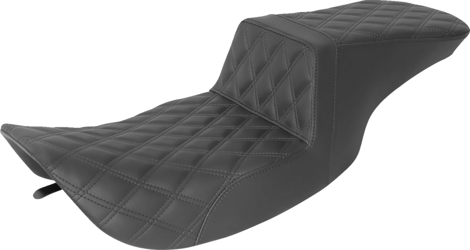 Asiento elevador para SADDLEMEN - Costura de celosía completa - Negro - FLH 897-06-195 