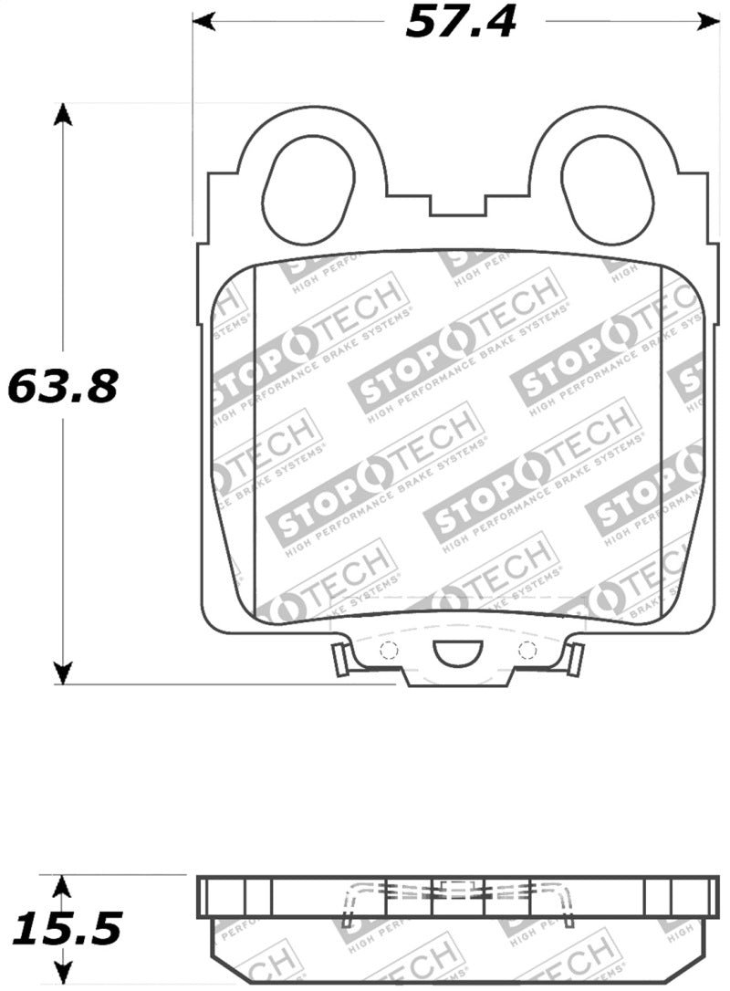 StopTech Performance 98-05 Lexus GS 300/350/400/430/450H / 00-05 IS250/300/350 Rear Brake Pads 309.0771