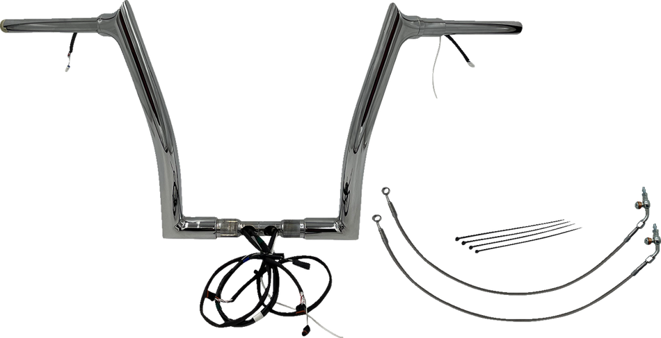 FAT BAGGERS INC. Handlebar Kit - Pointed Top - 14" - Chrome 802314